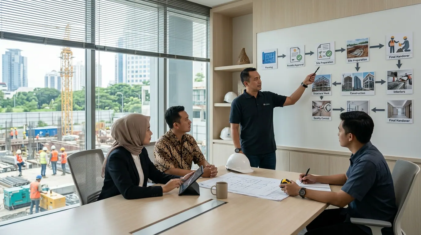 Pelaksanaan layanan konstruksi di lapangan